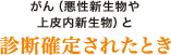 がん（悪性新生物や上皮内新生物）と診断確定されたとき