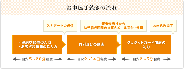 お申込手続きの流れ（オンラインお申込みの場合）